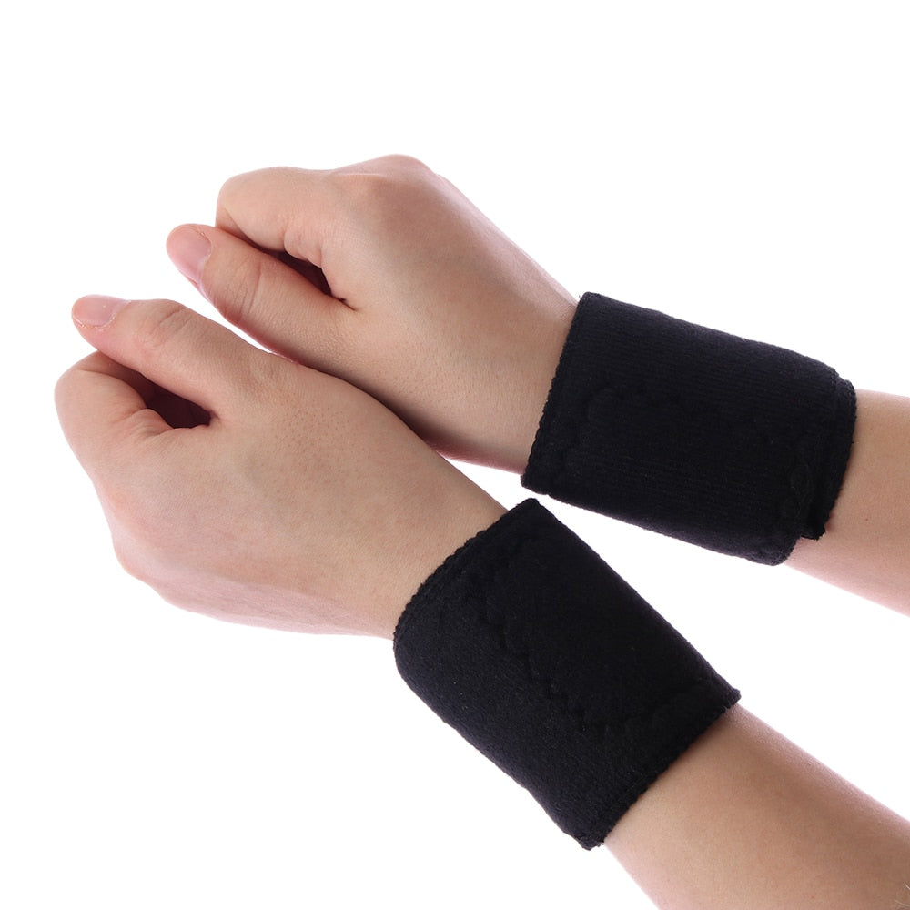 1Pair Self-heating Magnet Wrist Support Brace Guard Protector Warm Arthritis Pain Relief Sport Band Tourmaline Product Wristband