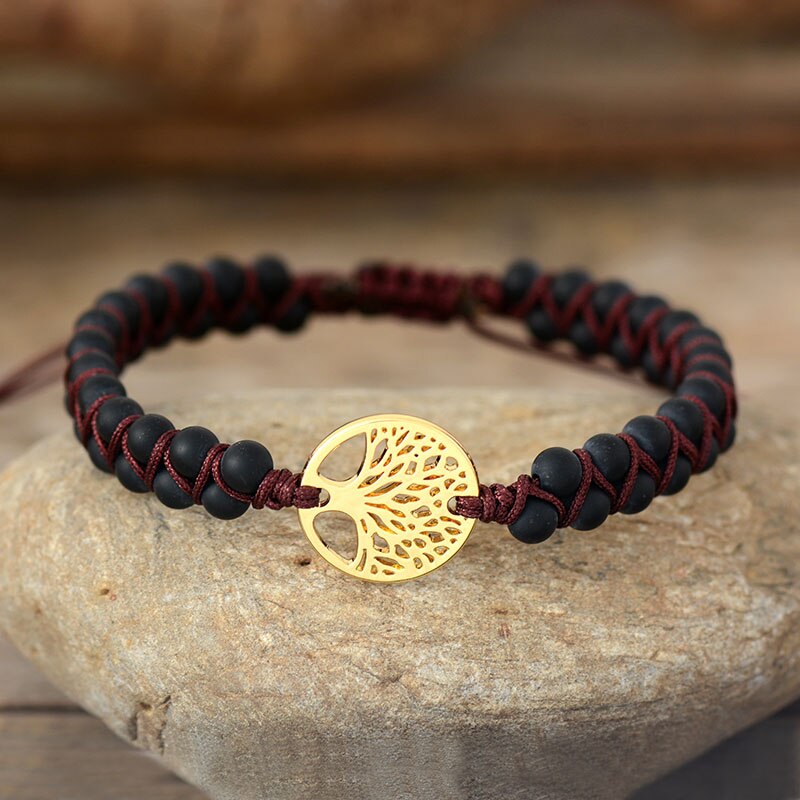 Unique Natural Stone Beads 3 Layers Wrap Bracelets For Women Girls Handmade Boho Leather Weave Bracelet  Jewelry Dropshipping