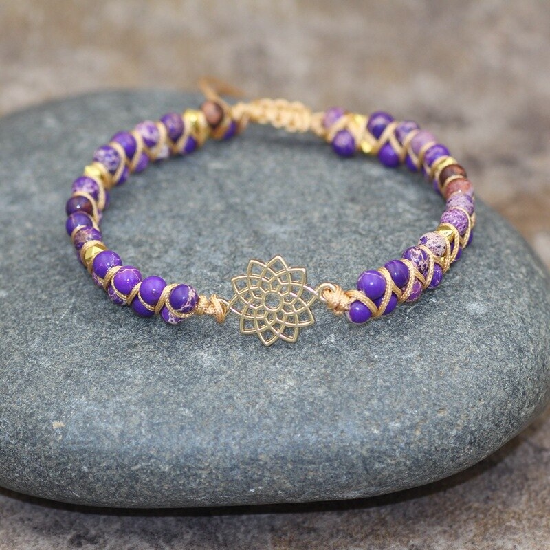 Unique Natural Stone Beads 3 Layers Wrap Bracelets For Women Girls Handmade Boho Leather Weave Bracelet  Jewelry Dropshipping