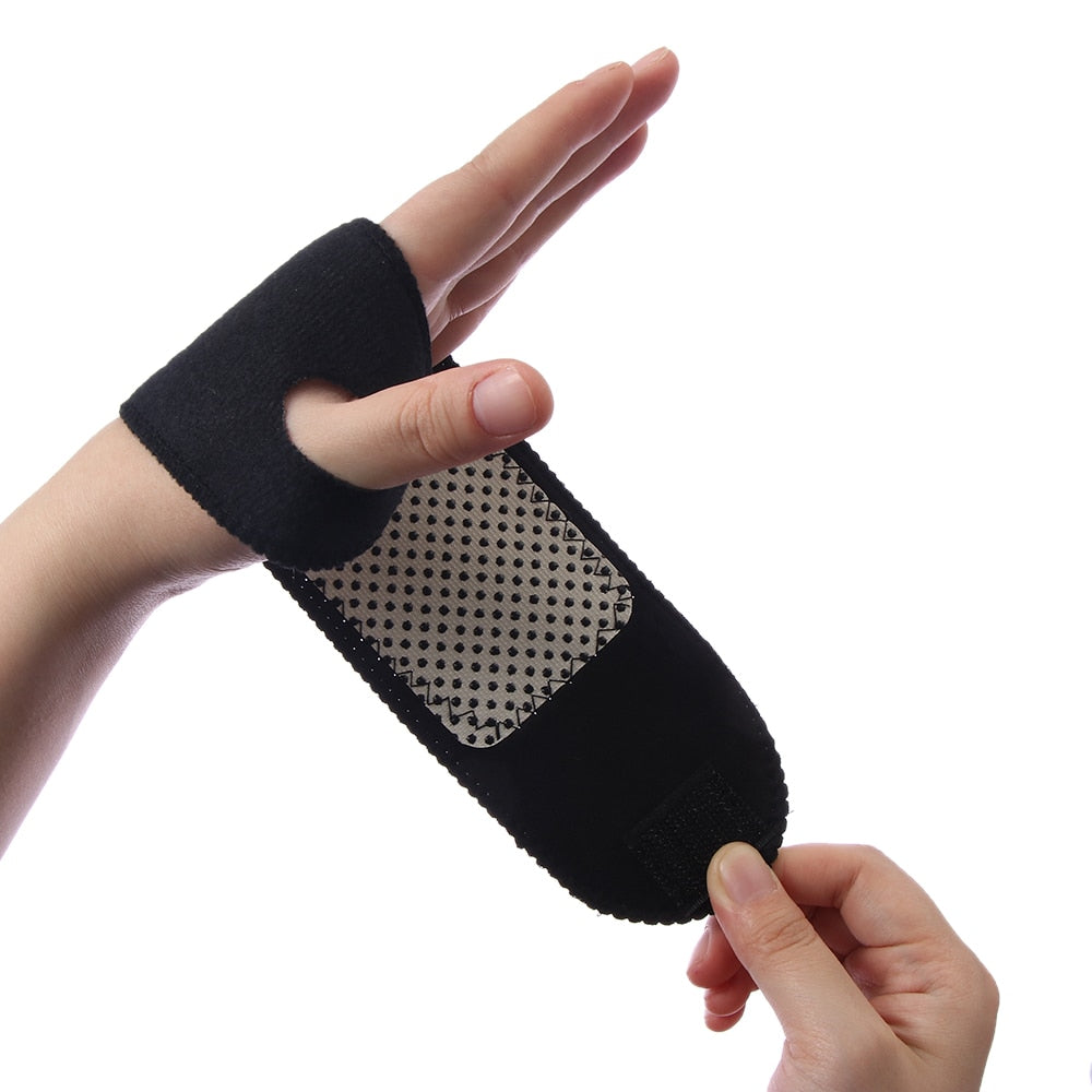 1Pair Self-heating Magnet Wrist Support Brace Guard Protector Warm Arthritis Pain Relief Sport Band Tourmaline Product Wristband