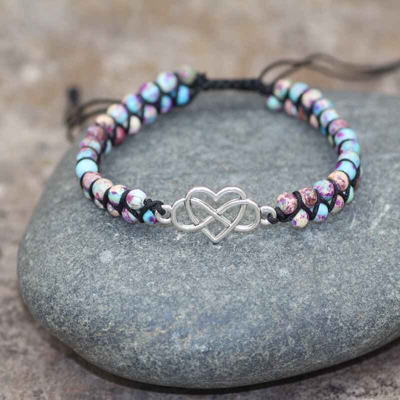 Unique Natural Stone Beads 3 Layers Wrap Bracelets For Women Girls Handmade Boho Leather Weave Bracelet  Jewelry Dropshipping