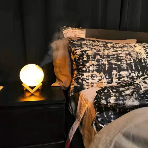 ™ LED MOON LAMPLUFT, LUFTBEFEUCHTER UND AROMATHERAPIE IN 1!