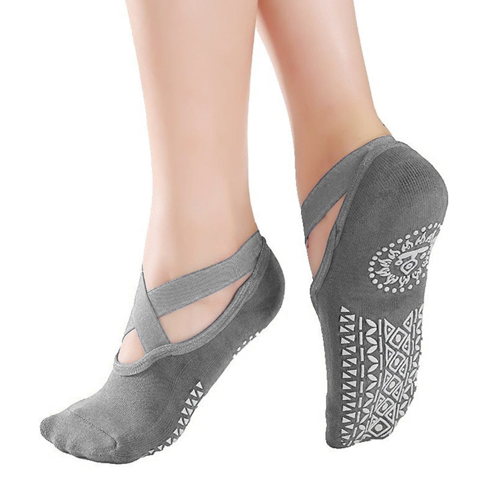 Women Yoga Socks Silicone Pilates Barre Socks Fitness Sport Sock Sports Dance Slippers With Grips For Women Girls Supplies